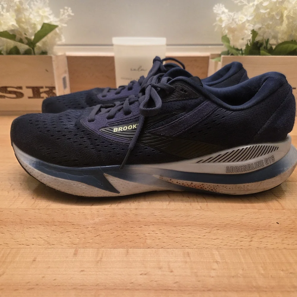Brooks Adrenaline GTS 24 Running Shoes Navy Blue (Peacoat Black) Mens Size 9 D